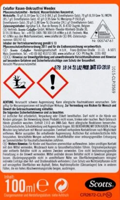 Celaflor Rasen-Unkrautfrei Weedex - 100 Ml -Compo Verkäufe Celaflor20Rasen Unkrautfrei20Weedex 32617 H01