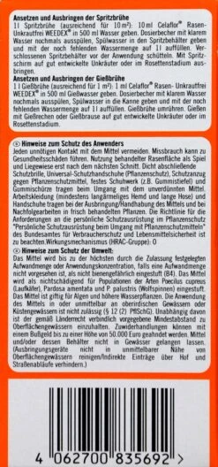 Celaflor Rasen-Unkrautfrei Weedex - 100 Ml -Compo Verkäufe Celaflor20Rasen Unkrautfrei20Weedex 32617 L01