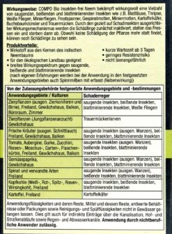 Compo Bio Insekten-frei Neem - 30 Ml -Compo Verkäufe Compo20Bio20Insekten frei20Neem 31224 H01