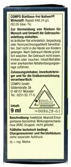 Compo Bio Nativert Blattlaus-Frei - 9 Ml -Compo Verkäufe Compo20Bio20Nativert20Blattlaus Frei 31403 L01