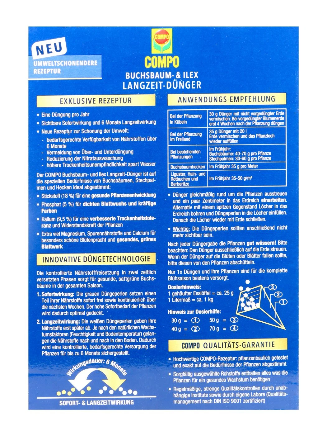 Compo Buchsbaum Langzeit-Dünger - 0,85 Kg 2 Compo Buchsbaum Langzeit-Dünger - 0,85 Kg - Image 2