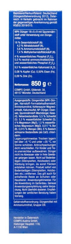 Compo Buchsbaum Langzeit-Dünger - 0,85 Kg 7 Compo Buchsbaum Langzeit-Dünger - 0,85 Kg -Compo Verkäufe Compo20Buchsbaumduenger 31809 R01