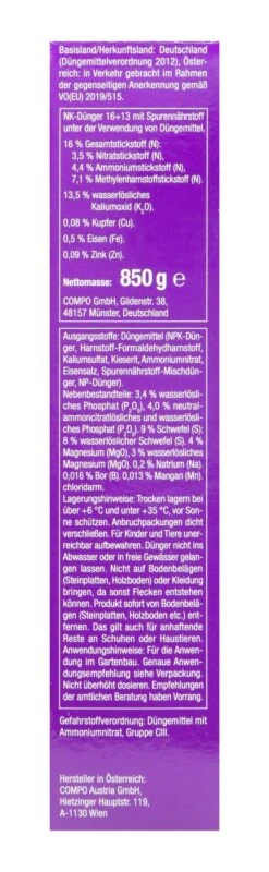 Compo Rhododendron Langzeit-Dünger - 0,85 Kg -Compo Verkäufe Compo20Rhododendronduenger 31716 R01