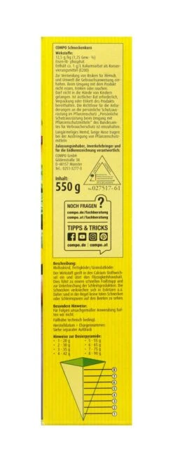 Compo Schneckenkorn - 0,55 Kg -Compo Verkäufe Compo20Schneckenkorn 31507 R01