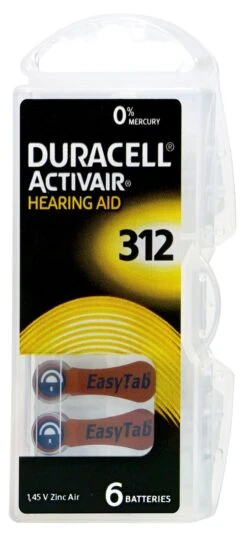 Duracell Hörgerätbatterie Braun DA 312 - 1,4 V