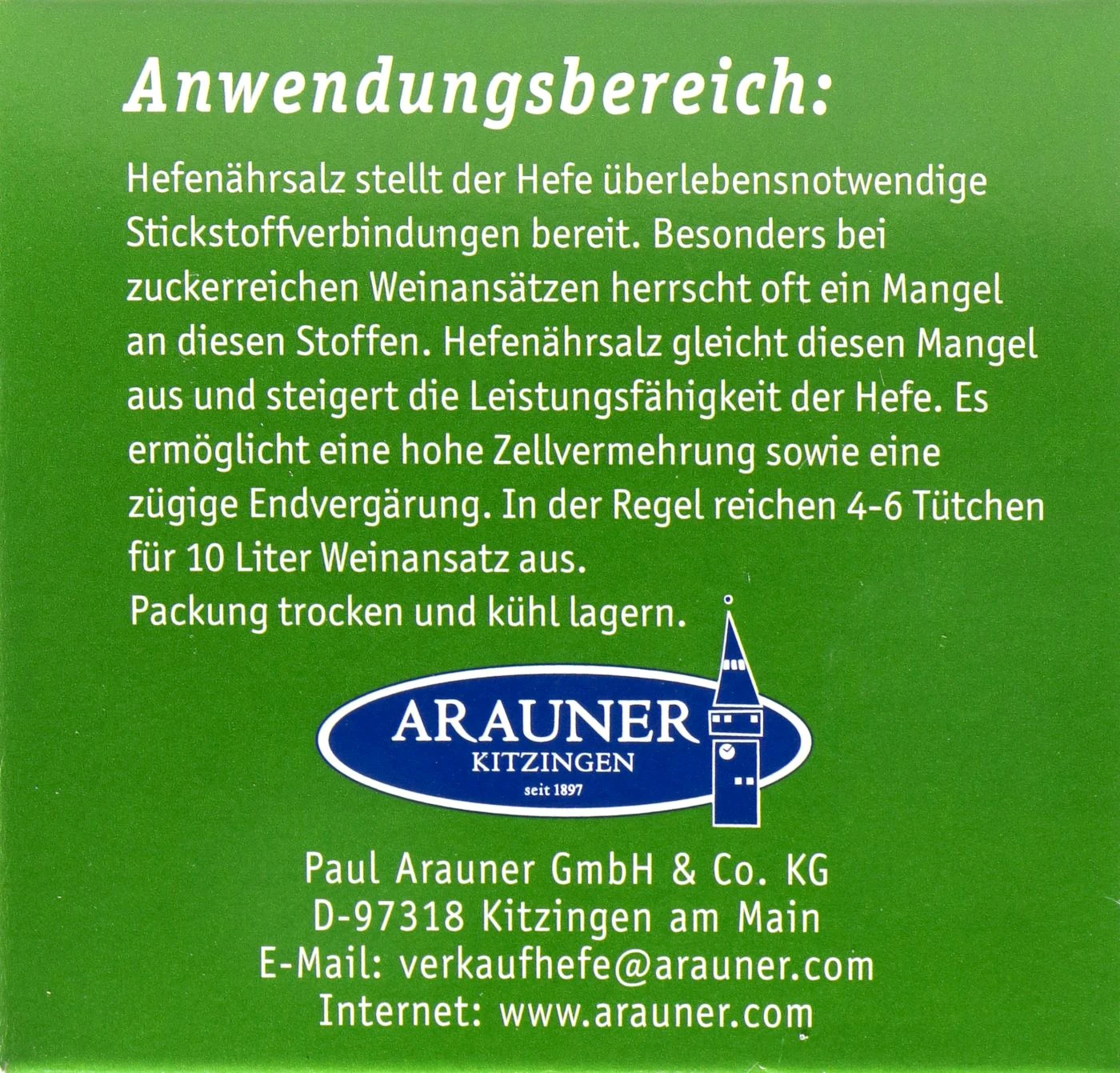 Kitzinger Hefenährsalz - 10 G 2 Kitzinger Hefenährsalz - 10 G - Image 2