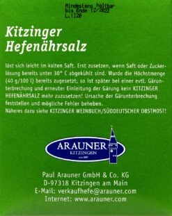 Kitzinger Hefenährsalz - 100 G 8 Kitzinger Hefenährsalz - 100 G -Compo Verkäufe Kitzinger20Hefenaehrsalz 14570 H01