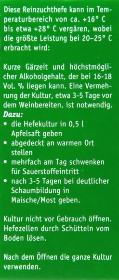 Kitzinger Reinzucht-Hefe Burgund - 20 Ml -Compo Verkäufe Kitzinger20Reinzucht Hefe 15125 L01