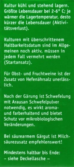 Kitzinger Reinzucht-Hefe Burgund - 20 Ml -Compo Verkäufe Kitzinger20Reinzucht Hefe 15125 R01