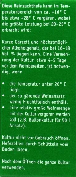 Kitzinger Reinzucht-Hefe Assmannshausen - 20 Ml 6 Kitzinger Reinzucht-Hefe Assmannshausen - 20 Ml -Compo Verkäufe Kitzinger20Reinzucht Hefe 15127 L01