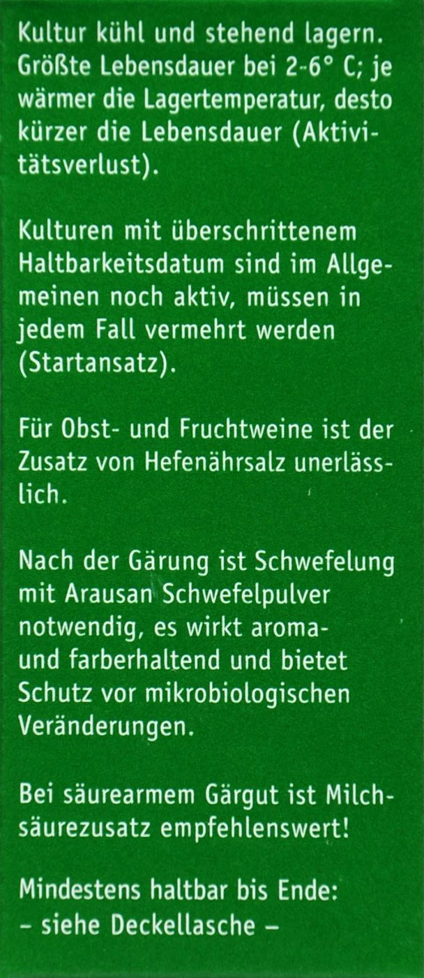 Kitzinger Reinzucht-Hefe Assmannshausen - 20 Ml 4 Kitzinger Reinzucht-Hefe Assmannshausen - 20 Ml - Image 4