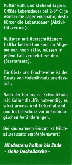 Kitzinger Reinzucht-Hefe Bordeaux - 20 Ml -Compo Verkäufe Kitzinger20Reinzuchthefe 15123 R01