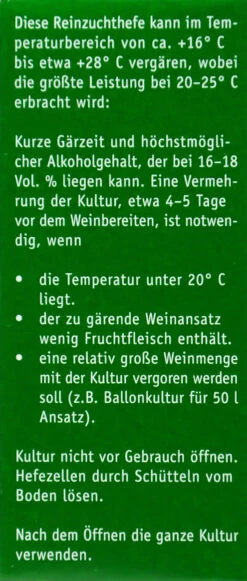 Kitzinger Hefe Tokaj - 20 Ml -Compo Verkäufe Kitzinger Reinzuchthefe Tokaj 15115 L01