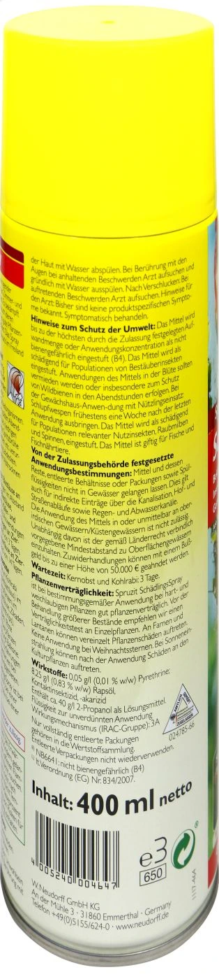 Neudorff Spruzit Schädlingsspray - 0,4 L 2 Neudorff Spruzit Schädlingsspray - 0,4 L - Image 2
