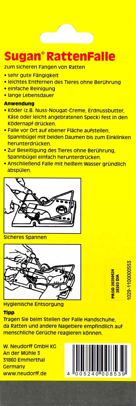 Neudorff Sugan Rattenfalle 2 Neudorff Sugan Rattenfalle - Image 2