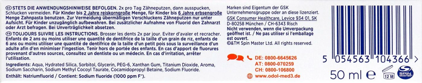 Odol Med 3 Zahncreme Milchzahn 2 - 5 Jahre - 50 Ml 2 Odol Med 3 Zahncreme Milchzahn 2 - 5 Jahre - 50 Ml - Image 2