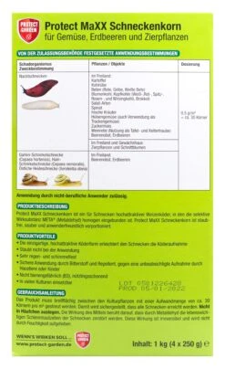 Protect Garden Schneckenkorn Protect Maxx - 1 Kg -Compo Verkäufe Protect20Garden20Schneckenkorn20Protect20MaXX 34121 H01
