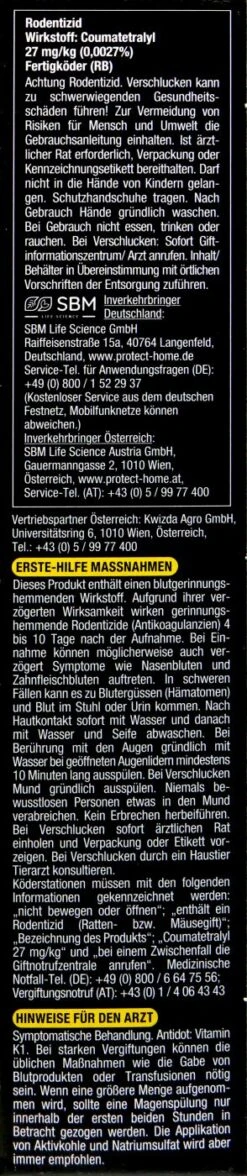 Protect Home Ratten Getreideköder - 0,4 Kg -Compo Verkäufe Protect20Home20Ratten20Getreidekoeder 38714 R01