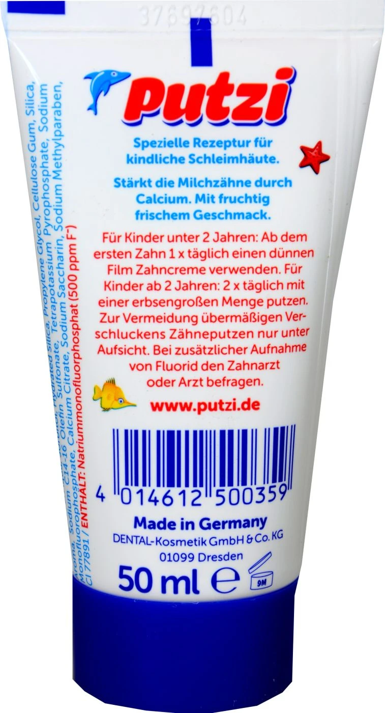 Putzi Kinder Zahncreme Calcium - 50 Ml 2 Putzi Kinder Zahncreme Calcium - 50 Ml - Image 2