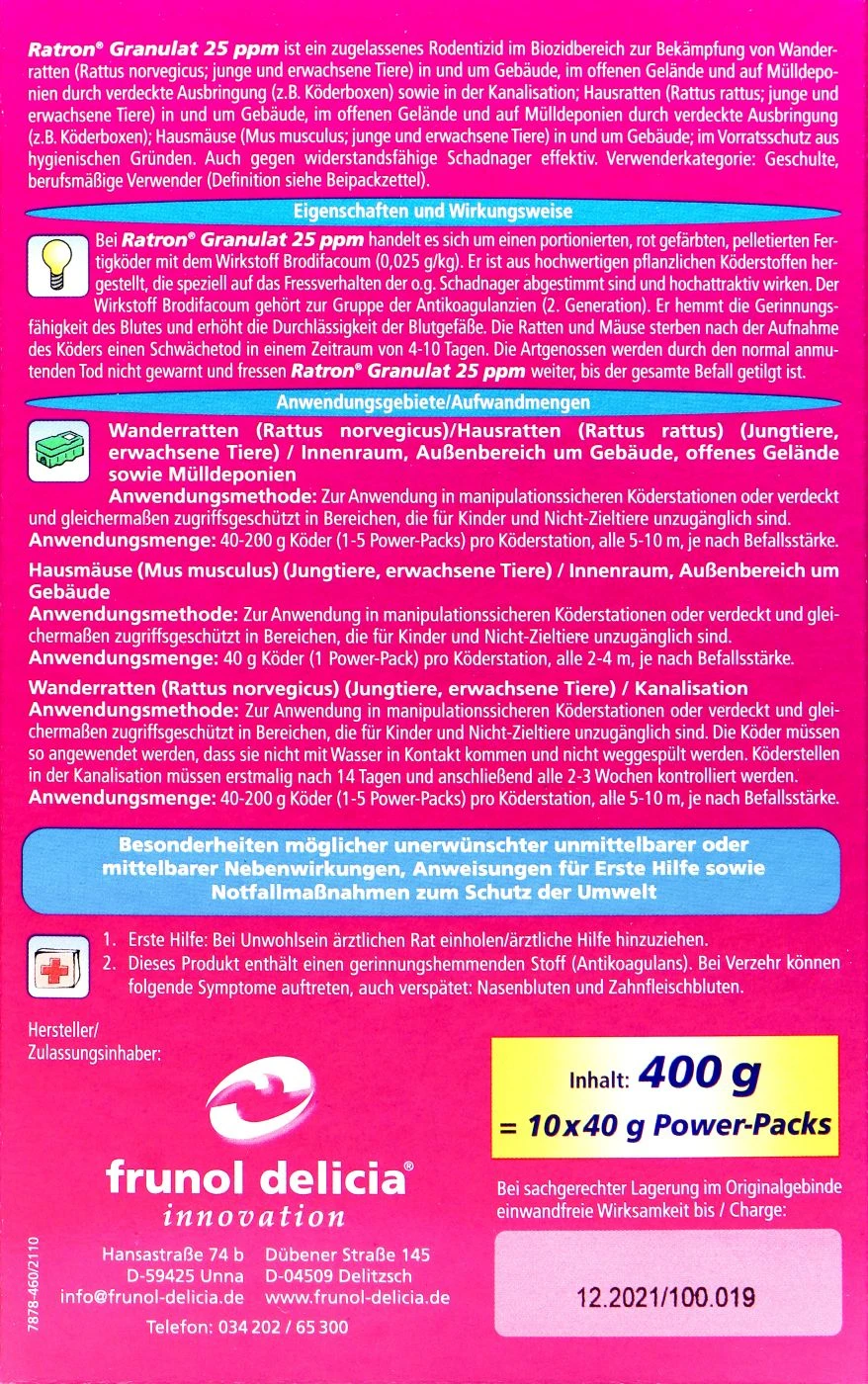 Delicia Ratron Granulat Power-Packs - 0,4 Kg 4 Delicia Ratron Granulat Power-Packs - 0,4 Kg - Image 4