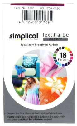 Simplicol Expert Brombeer-Rot Textilfarbe - 1706 - 150 G -Compo Verkäufe Simplicol20Expert20Brombeer Rot20Textilfarbe 27413 H01