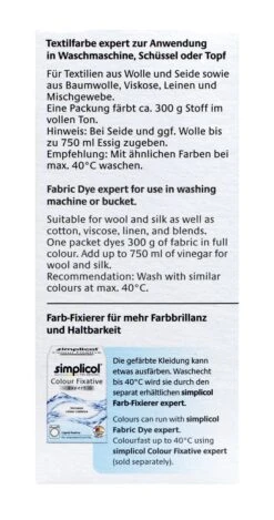 Simplicol Expert Efeu-Grün Textilfarbe - 1713 - 150 G 7 Simplicol Expert Efeu-Grün Textilfarbe - 1713 - 150 G -Compo Verkäufe Simplicol20Expert20Efeu Gruen20Textilfarbe 27110 L01