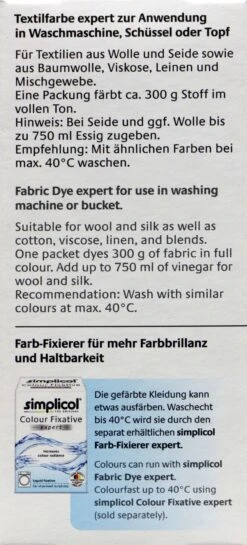 Simplicol Expert Flieder-Lila Textilfarbe - 1707 - 150 G -Compo Verkäufe Simplicol20Expert20Flieder Lila20Textilfarbe 27415 L01