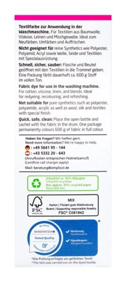 Simplicol Intensiv Pink-Berry Textilfarbe - 1027620 -Compo Verkäufe Simplicol20Intensiv20Pink Berry20Textilfarbe 26703 L01