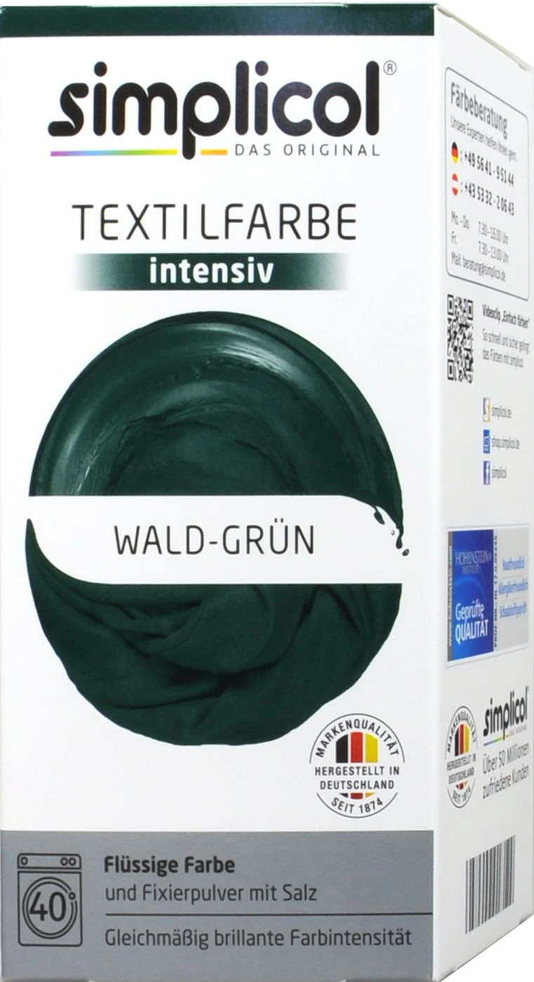Simplicol Intensiv Wald-Grün Textilfarbe - 1812 1 Simplicol Intensiv Wald-Grün Textilfarbe - 1812