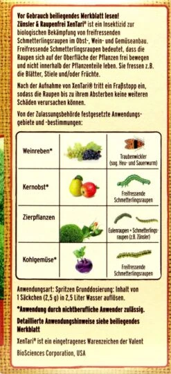 Naturen Bio Zünsler & Raupenfrei XenTari - 20 G -Compo Verkäufe Substral20Naturen20Zuensler20und20Raupenfrei20XenTari 32501 R01