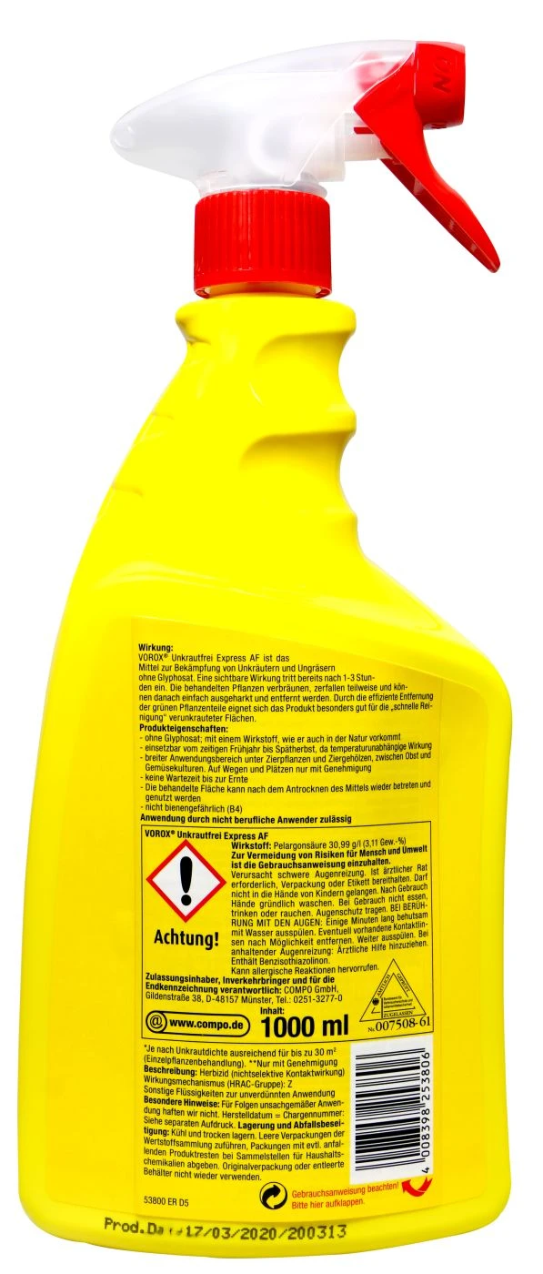 Vorox Unkrautfrei Express AF - 1 L 2 Vorox Unkrautfrei Express AF - 1 L - Image 2