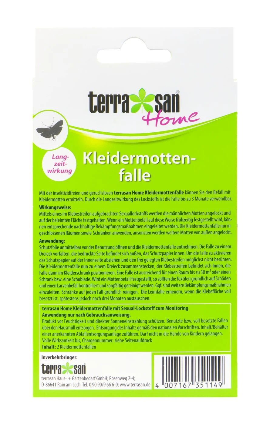Terrasan Kleidermotten - Falle - 2 Stück 2 Terrasan Kleidermotten - Falle - 2 Stück - Image 2